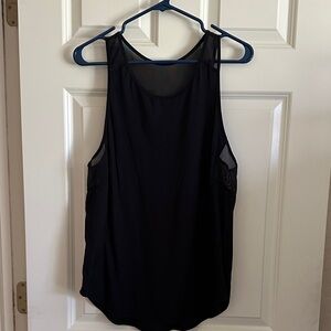 Lululemon black tank, mesh back, size 8